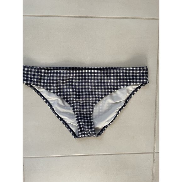 J. Crew Swim Bikini Bottom Multicolor Plaid Seersucker Swimwear - Picture 1 of 8